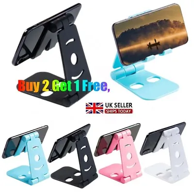 Portable Mobile Phone Stand Desktop Holder Table Desk Mount For IPhone IPad Tab • £3.15