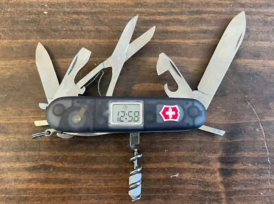 Vintage Victorinox Voyager Digital Clock Swiss Army Folding Pocket Knife • $150