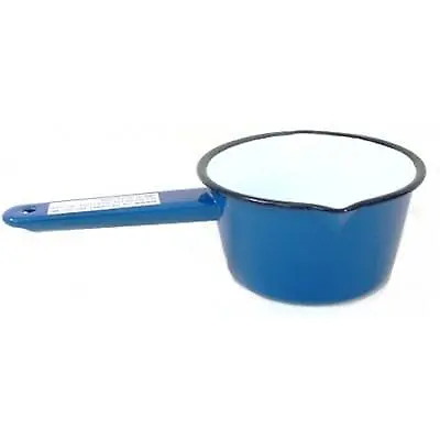 Falcon Enamelware Blue Milk Pan D 14cm 54214BL • £10.76