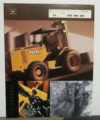 2000 John Deere 485E 486E 488E Forklifts Specifications Diagrams Sales Brochure • $17.86