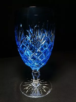 Faberge Odessa Sky Blue Crystal Ice Tea / Water Glass. 7  Tall • $232.75