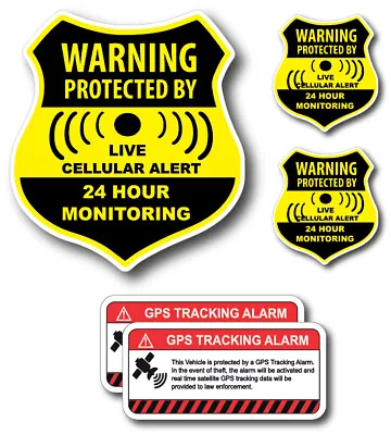 5 CCTV Video Surveillance Home Security Decal Tracking Outdoor Vehicle Sign GPS • $7.56