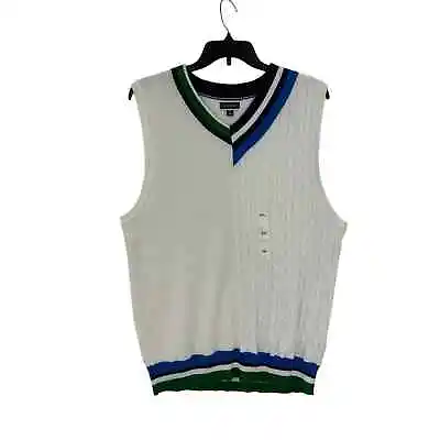 Club Room Men's Regular-Fit Spliced Cable-Knit Sweater Vest XL NWOT • $21.24