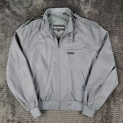 Vintage Members Only Jacket Mens 42 Gray Cafe Racer Bomber Classic 80s 90s • $38.41