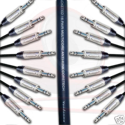 £56.85 • Buy Van Damme & Neutrik Stage Snake. 2 4 8 12 16 Way Multicore Loom Cable. TRS Jacks