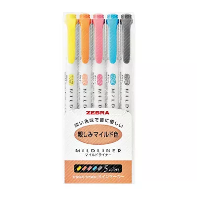 $12.32 • Buy Zebra Mildliner Double-Sided Highlighter Set - Soft Color Set - Limited Edition