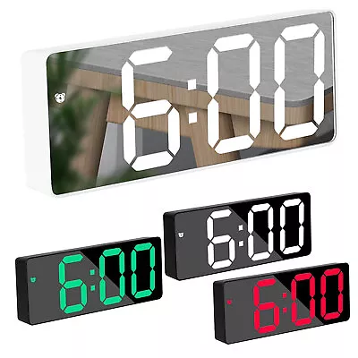 Bedside Digital Clock LED Display Desk Table Time Temperature Alarm Fashion Deco • $11.99