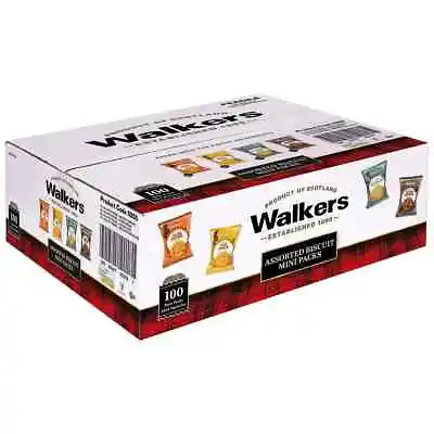 Walkers Biscuits Assorted Shortbread Cookie Variety Mini Packets Pack 100 X 25g • £26.98