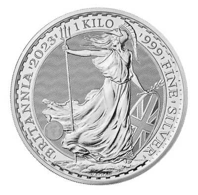 2023 Royal UK Mint Silver Britannia QE2 Coin 1kg • $2999