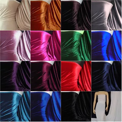 Velvet Soft Velour 4 Way Stretch Spandex Premium Quality Fabric RM559 FREE P&P • £7.99