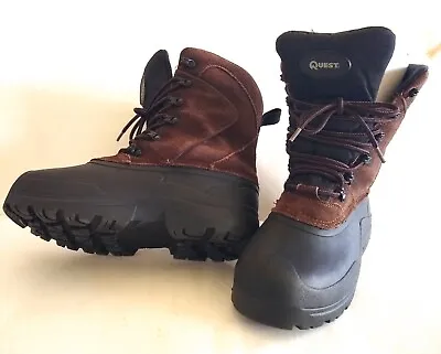 3M Quest Thinsulate Boots Youth Size 5 Winter Snow Ice Mud Brown/Black QCWBB004 • $28.02