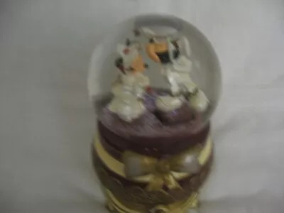 Disney Musical Snow Globe Mickey And Minnie Dancing Victorian Xmas • $79