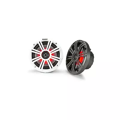 Kicker KM65 6.5  Marine Speakers .75 Tweeters LED Charcoal And White Open Box • $169.95