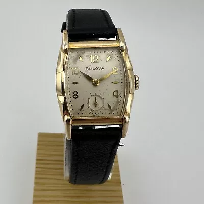 Vintage 1940s Bulova Men's Watch 15 Jewel 10BT  10k RGP Bezel Running Condition • $4.99