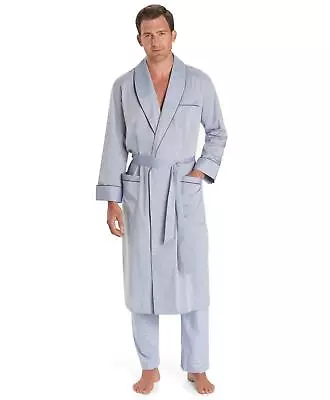 NWT Brooks Brothers Wrinkle-Resistant Chambray Robe Sz S 100% Cotton Blue $118 • $49.98