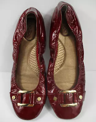 New Me Too Patent Leather Burgundy Red Ballet Flats Sz 9 M • $19.99