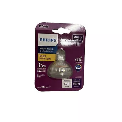 Philips LED MR16 Indoor Flood Landscape 5.2W GU5.3 Bulbs Dimmable NEW • $12.99