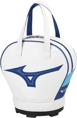 MIZUNO 5LJD2222 Golf Tour Ball Case L21×W21×H31cm White Blue PU 12L  Bag New F/S • $179.99