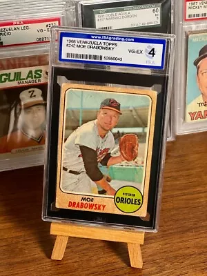 1968 Venezuelan Topps #242 Moe Drabowsky - Graded ISA 4 • $20