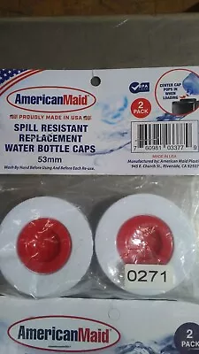 AMERICAN MAID 53mm 3 AND 5 GALLON REPLACEMENT WATER JUG CAPS 2-Pc's   271 • $8.25