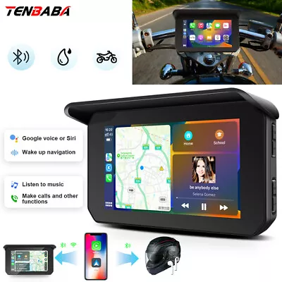 Wireless CarPlay GPS Display For Motorcycle IP65 Waterproof 5  Touch Screen Navi • $154.95