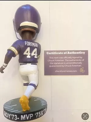 Chuck Foreman (Minnesota Vikings) Signed Bobble Heads VERY RARE (2) • $39.99