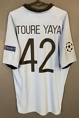 Men Fc Manchester City 2012/2013 Yaya Toure Football Soccer Shirt Jersey Size Xl • $167.99