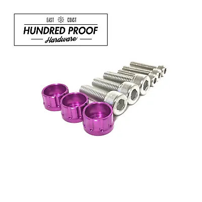 HUNDRED PROOF HARDWARE D15b D16 D16z6 Distributor Bolt Kit Honda Acura [Purple] • $19.99