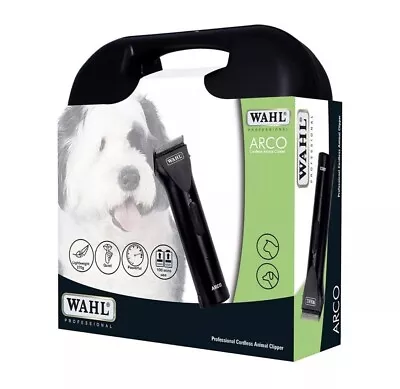 Wahl Arco Cordless Animal Clipper Grooming Set Black 0.7 - 3mm WM6854-804 • £99.99