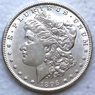 1896 Au/unc Morgan Silver Dollar 90% $1 Coin Us #e201 • $34