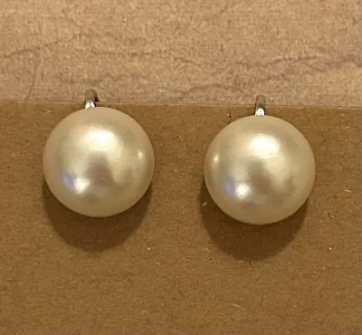 Vintage Sarah Coventry Clip On Earrings Faux Pearl Round • $12.95