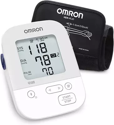 Silver Blood Pressure Monitor Upper Arm Cuff Digital Bluetooth Blood Pressure  • $47.79