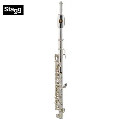 Stagg WS-PF211S C Piccolo Silver Plated 16 Keys Flute - Nickel Silver With Case • $249.99