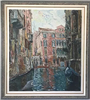 Marco Sassone Vintage Italian Modern Landscape Impressionist Lithograph Italy • $1425