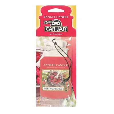 Yankee Candle Single Paper 2d Car Jar Air Freshener * Red Raspberry* • £2.99