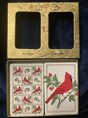 Nova By Kem Playing Cards Cardinals 2 Decks W/ Box Plastic Coated Vintage • £19.30