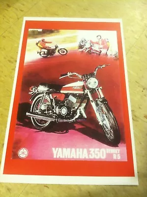 Vintage Yamaha R5 350 Motorcycle Poster Home Decor Man Art Christmas Present • $15