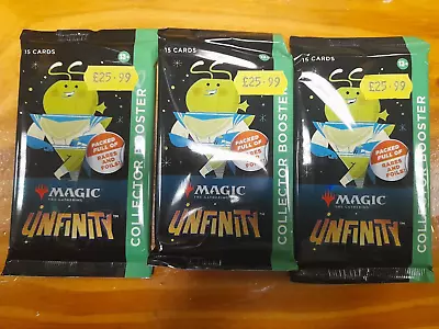 Magic The Gathering 3 X Unfinity Collector Booster Packs Mtg • £40