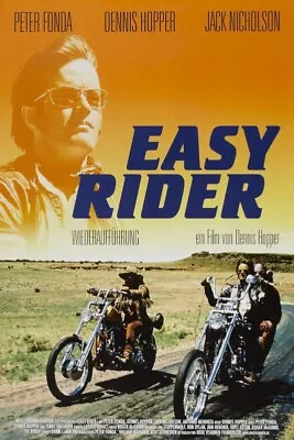 1969 EASY RIDER Vintage Motorcycle Movie Poster Print GERMANY 24x16 9mil PAPER • $25.95