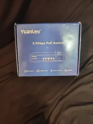 YuanLey 6 Port Industrial Switch With 4 Port PoE 2.5 Gbps • $35