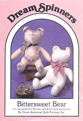 Vintage Stuffed Teddy Bear Sewing Pattern UNCUT Large Size 30 Inch Quilt Fabric • $12.95