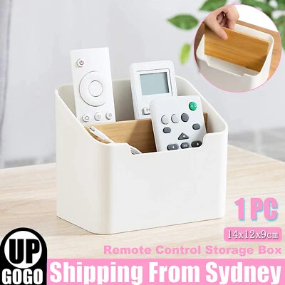 $13.95 • Buy Phone/TV Remote Control Storage Box Home Desk Makeup Organizer Container Tool AU