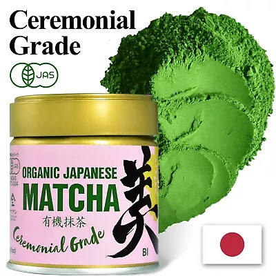 Japanese Organic Matcha Ceremonial Grade Matcha Green Tea Powder BI 30g/Tin • £17.05