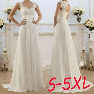 Women Plus Size Sexy Lace VNeck Backless Wedding Party Cocktail Maxi Dress S-5XL • $51.99