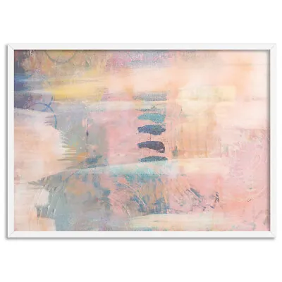 Modern Abstract Painted Artwork Poster. Dark Pastels Wall Art Print | ABA-58 • $22.95