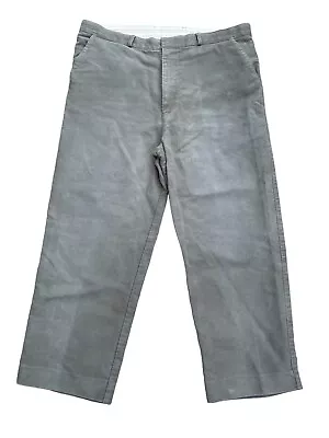 Vintage Mens Moleskin Trousers 40x26” Green Hunting  • $18.66