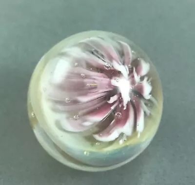 Handmade Glass Marble 1+” Polar Vortex Floral Sara Sally LaGrand • $60