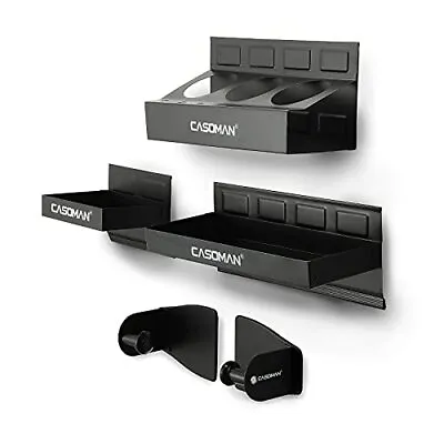 CASOMAN Magnetic Toolbox Shelf Tray Paper Towel Holder 4-Piece Set Black • £58.99