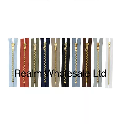 JEANS DENIM ZIPS ( CHOICE OF COLOURS & LENGTH ) Brass Teeth Jeans Zip For Sewing • £2.19