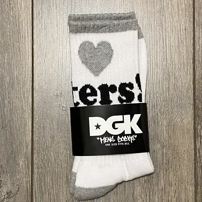 DGK I Love Haters White & Black Socks (UK 8-12) • $18.66